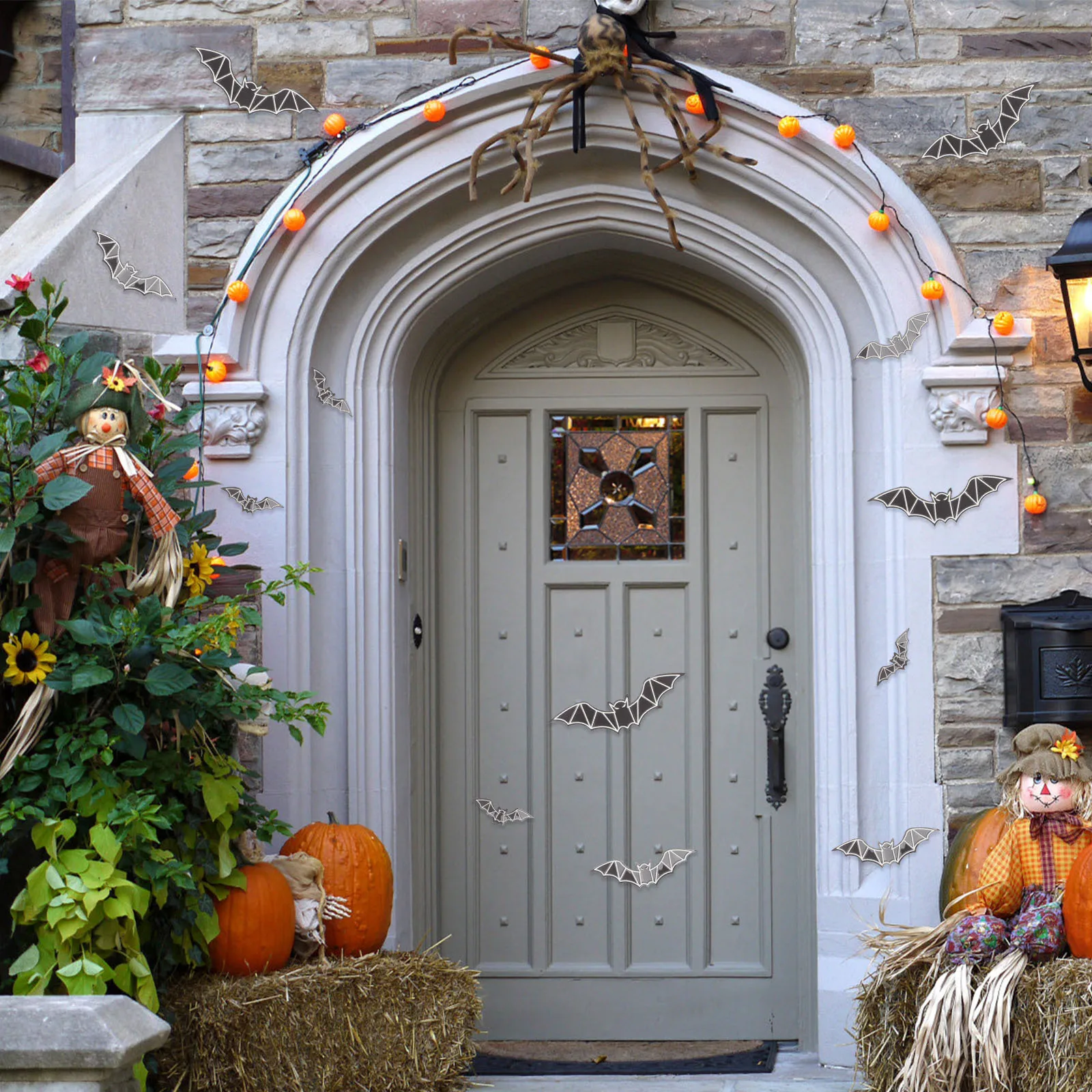 

40Pcs Luminous Bats Wall Stickers Halloween Party Decoration 3D Fluorescent Bat Decals Festival Background Sticker