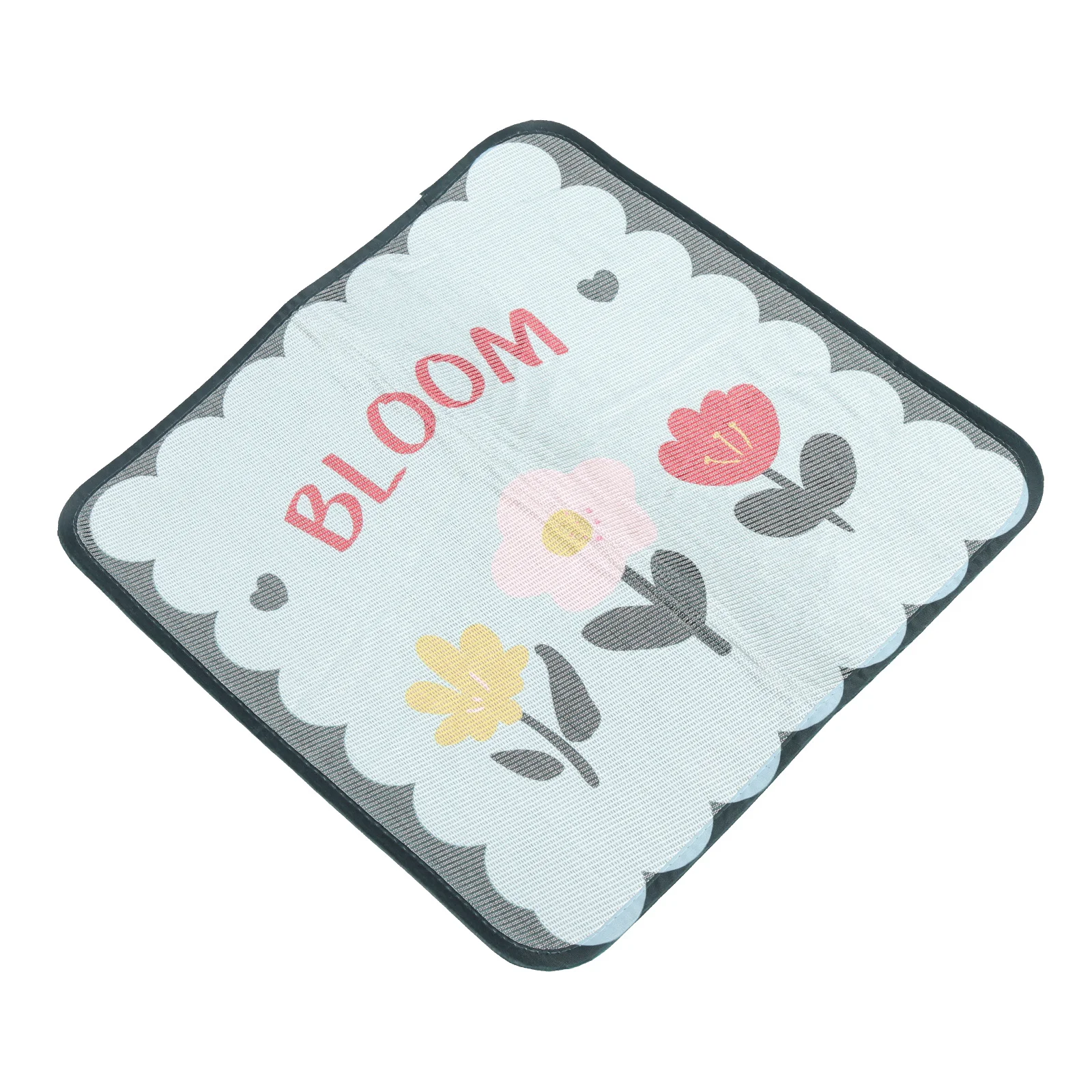 Ademend Ijs Zijde Stoelkussen Koel Polyester Zitmat Kantoor Auto Stoel Koelkussen Cartoon Design Cartoon Afdrukken