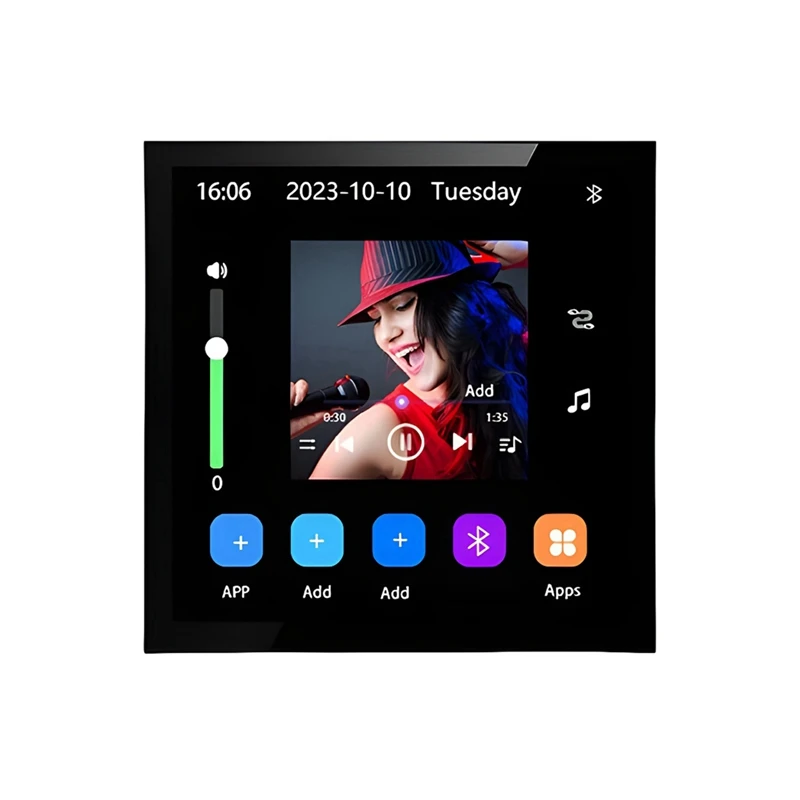 4 นิ้ว Android 10 Eshare Wifi Bluetooth Touch โฮมเธียเตอร์ Cinema ดิจิตอลสเตอริโอ Music Wall เครื่องขยายเสียง