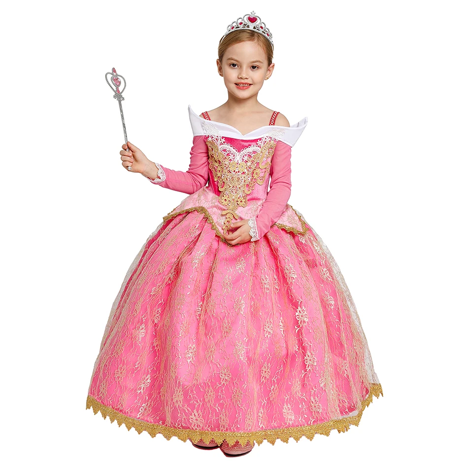 2025 nueva Bella Durmiente vestido de princesa Aurora de Disney vestido de princesa para fiesta de carnaval vestido de actuación de baile de princesa Aurora