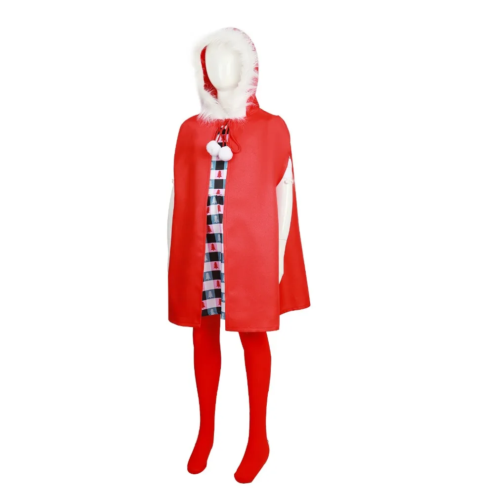 Comedy Christmas Cosplay Costume Cindy travestimento vestito mantello rosso Set completo ragazze donne Halloween Carnival Party Clothes gioco di ruolo