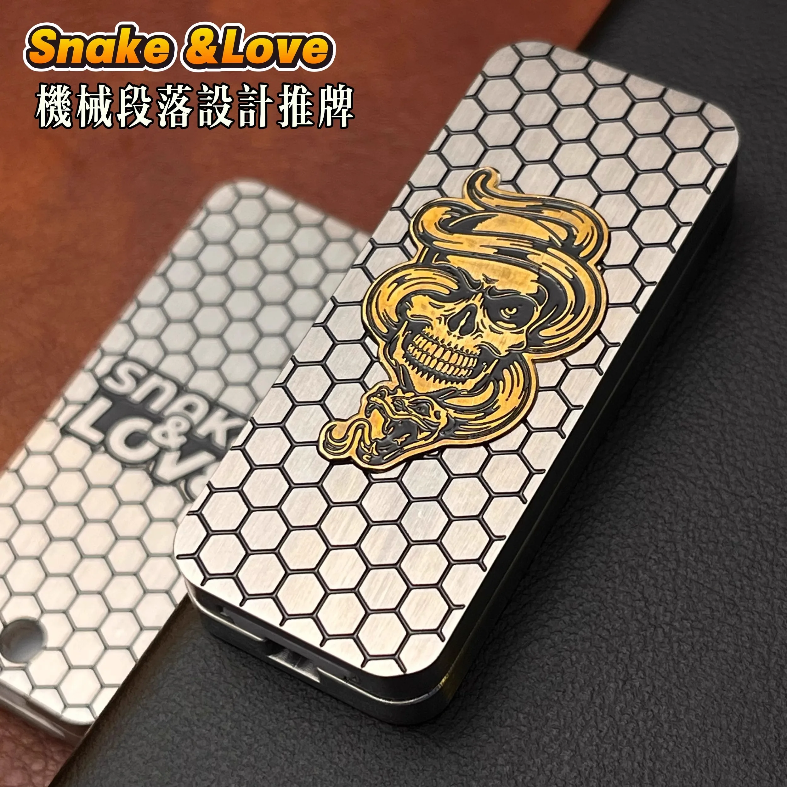 Snake Push Mechanical Slider Fidget Spinner - Premium EDC Stress Relief Toy for Anxiety & Boredom Relief