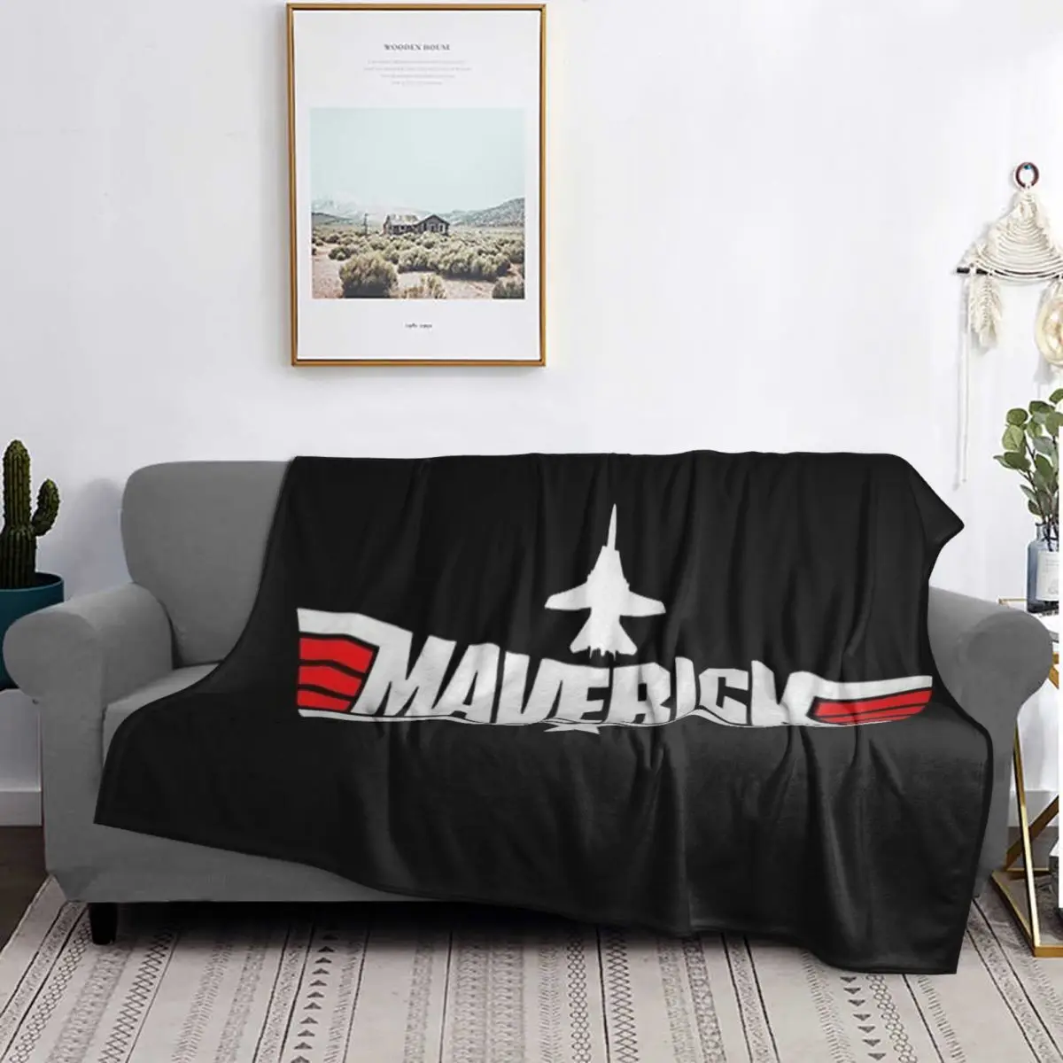 Top Gun Maverick Fighter Weapons School Blankets Soft Warm Flannel Throw Blanket Cover for Living room Picnic Travel Home Sofa