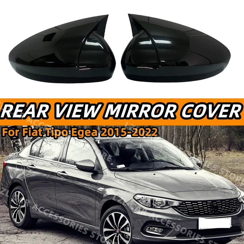2X Osłony lusterek bocznych klaksonu do FIAT TIPO EGEA 2015-2022 Osłona lusterka wstecznego Obudowa Obudowa Dodatek Akcesoria samochodowe