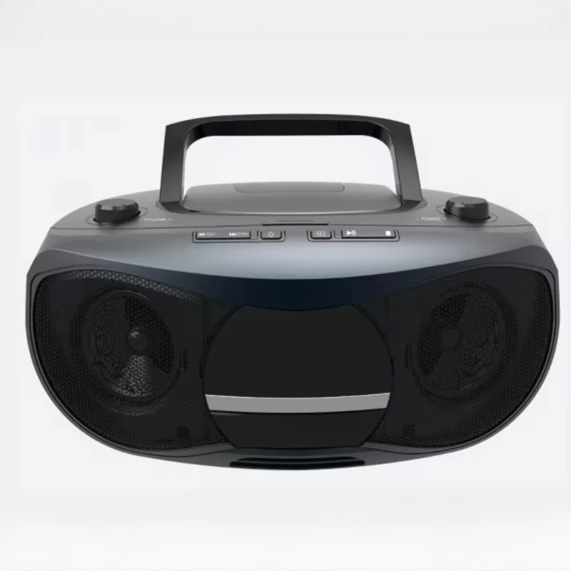 Portable CD/DVD/VCD Boombox with BT AM/FM Radio Stereo Sound and Remote Control AUX/USB Drive Cassette Player Combo