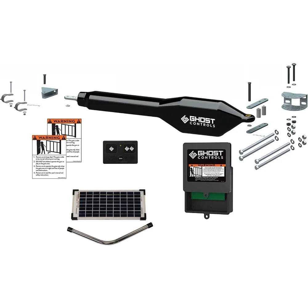 Heavy-Duty Solar Automatic Gate Opener Kit for Driveway Swing Gates with Long-Range Solar Gate Opener Remote - Model TSS1XP