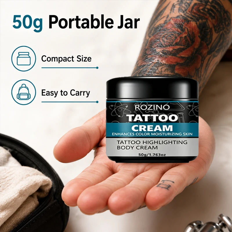 Tattoo Care Cream before and after the Tattoo, Containing Natural Vitamin E and Coconut Oil, Deeply Moisturizes and Protects Color, Suitable for New Tattoos and Post-Tattoo Care, Gentle and Glossy Formula for Daily Use