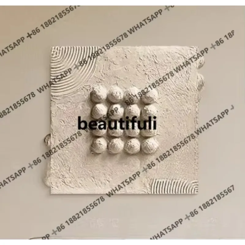 

H Wabi Sansan decorative three-dimensional sandstone bedroom bedside painting entrance restaurant mural