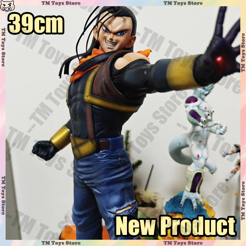

New HY Studio Dragon Ball Android 17 Anime Figures 39CM SUPER Android 17 Figure PVC Statue Ornament Collection Model Gifts Toys