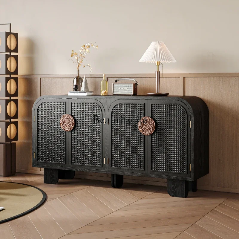 

ls 51 Medieval-style door cabinet light luxury high-end living room wall solid wood decorative cabinet