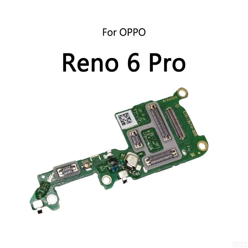 SIM Card Reader Socket Tray Slot Microphone Module Board Signal Antenna Connect Flex Cable For OPPO Reno 6 Pro