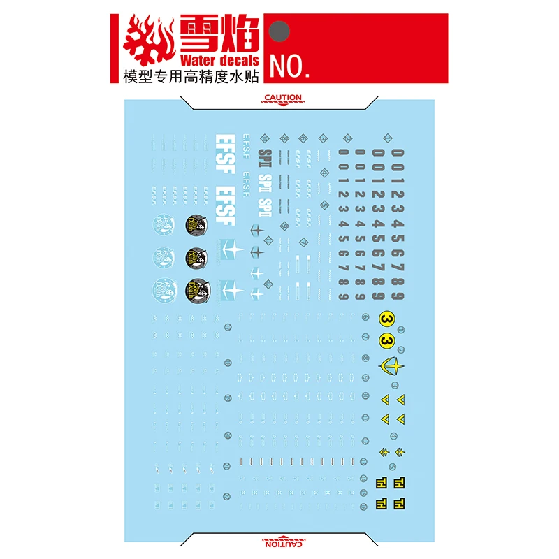 Model Decals Water Slide Decals Tool For 1/144 HG GM Sniper II Fluorescent Sticker Models Toys Accessories
