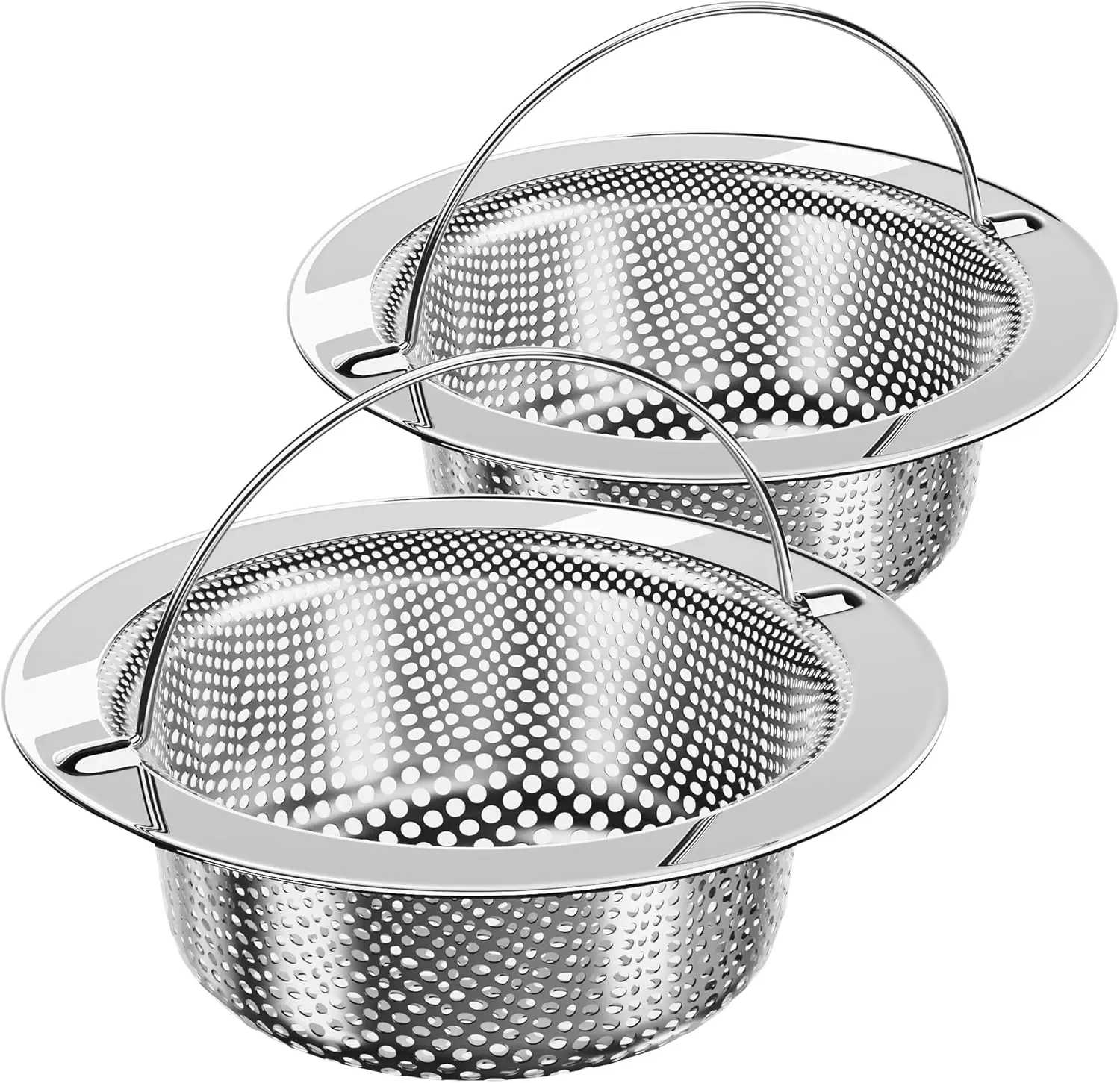 

Stainless Steel Sink Strainer, Fine Mesh, 4.33in, 2 Pack, Dishwasher Safe