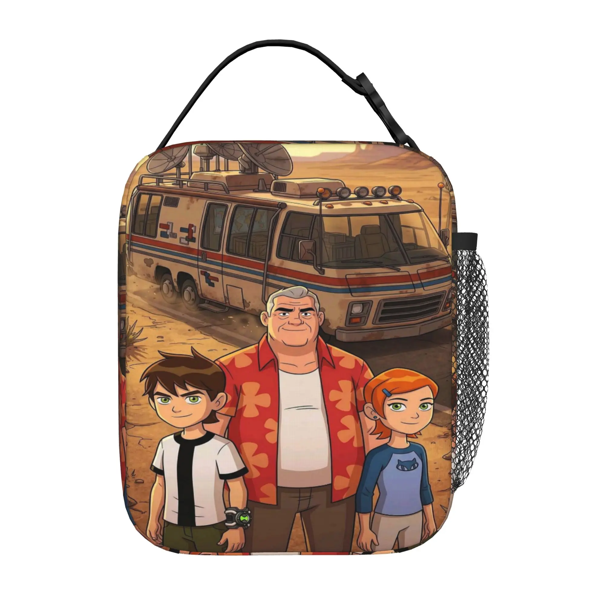 Back to school season  Meal Bag Ben10 Family RV Desert Scene New High Street Portable Heat Preservation Lunch Bag