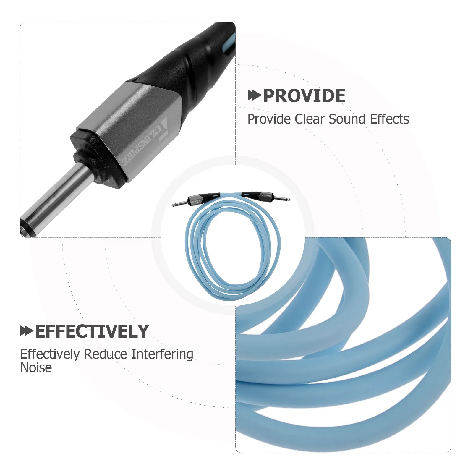 

Electric Guitar Cable Audio Video for Bass Cord Electrical Appliance Accessories Amp Sky-blue Drum