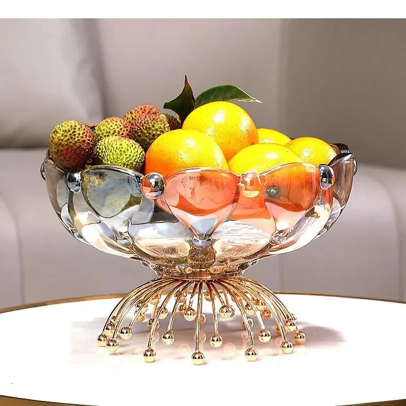 Glass Fruit Tray Flower Shaped Candy Storage Snack Trays Small Item Container Home Supplies