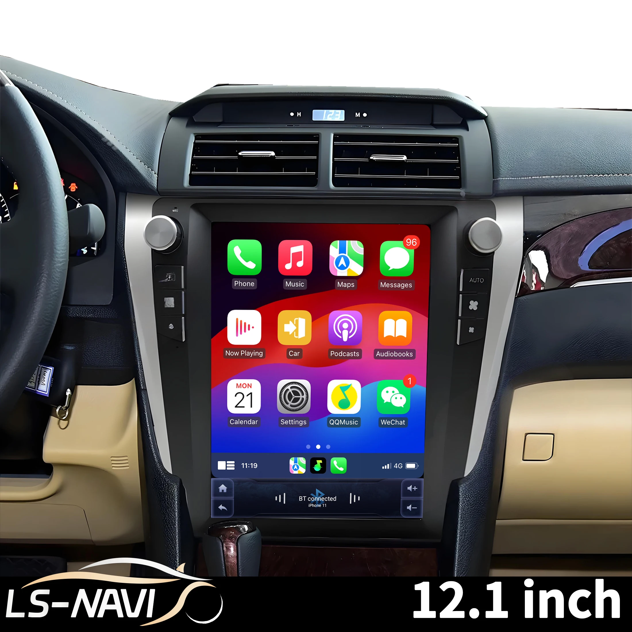 

12.1 Inch Car Radio for Toyota Camry XV 50 55 2011-2014 Android 14 4G Touch Screen Stereo Wireless Bluetooth CarPlay Head Unit