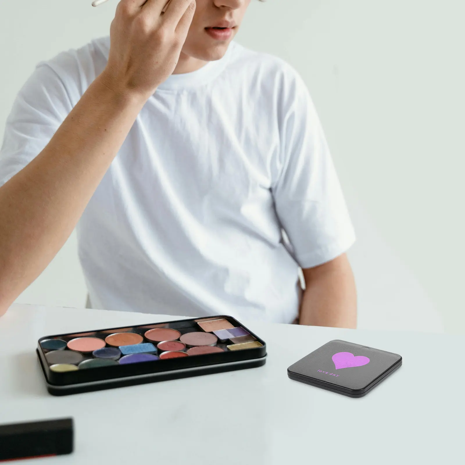 

2Pcs Compact Makeup Mirror Double Sided Folding Portable Small Mirror for Travel Purse Handbag Touch Up Women Girls Daily Use