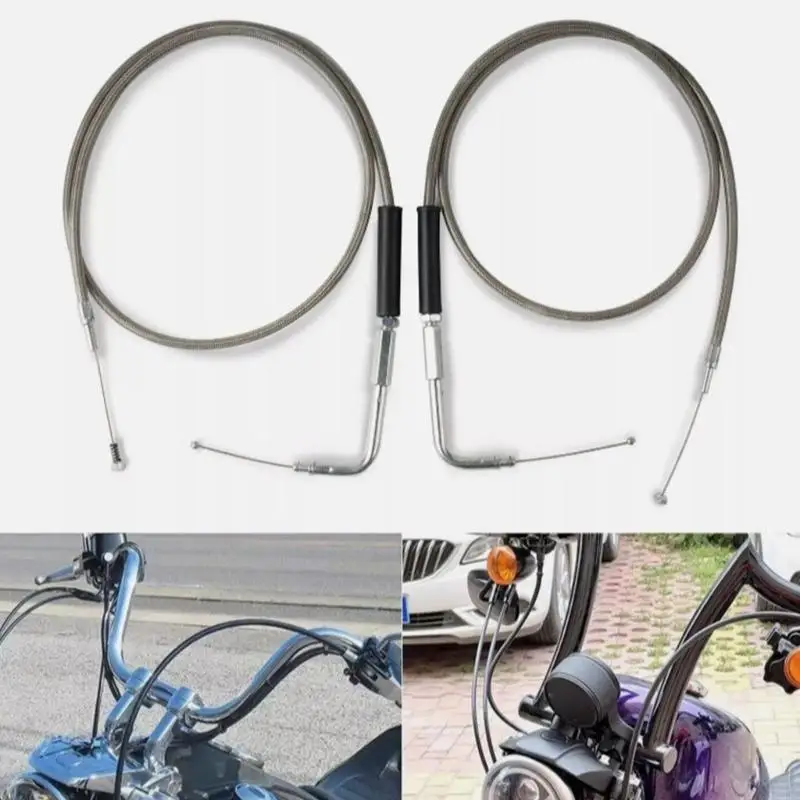G7NA Leerlaufkabel mit 90°-Winkelverschraubung für Davidson FXST FLST FLT XL 42'' Gas- und Leerlaufkabelsatz 56579-02A – Detail 10