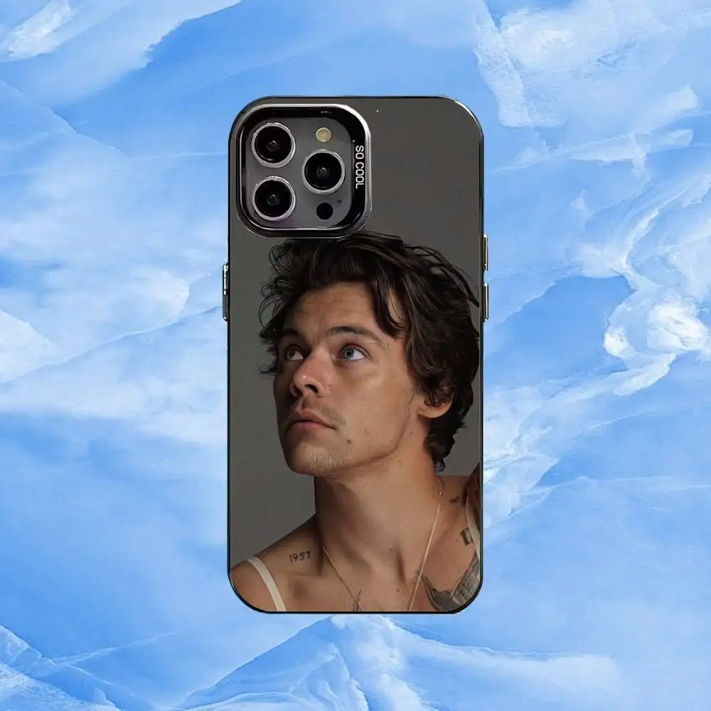 Custodia per telefono H-HaRRy M-Music S-Styles per iPhone17,16,15,14,13,12,11 Plus, custodia per telefono Pro Max Black Candy Silver