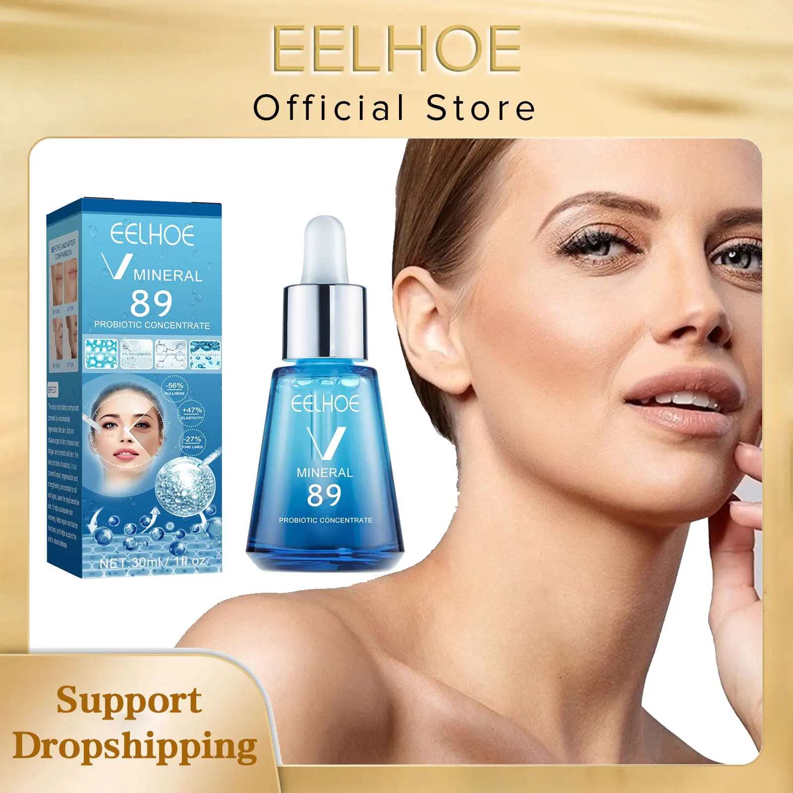 

EELHOE Women Probiotics Serum for Face Tightening Firm Skin Lifting Nasolabial Folds Freckles Removal Moisturizing Facial Serum