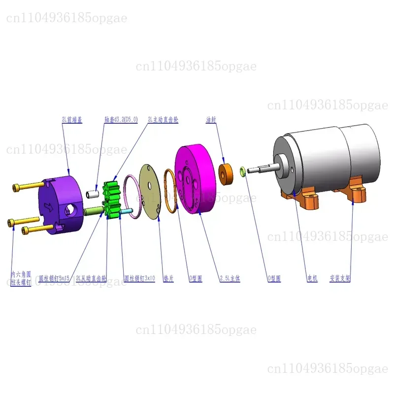Self-priming Micro-pump DC 24v Constant Current Pumping Gear Pump with 30w Brush Motor