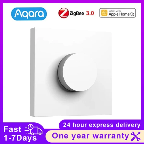 Aqara H1 EU Smart Homekit interruptor giratorio inalámbrico ajuste inteligente apagado brillo de luz Zigbee 3 Control remoto de vida en el hogar