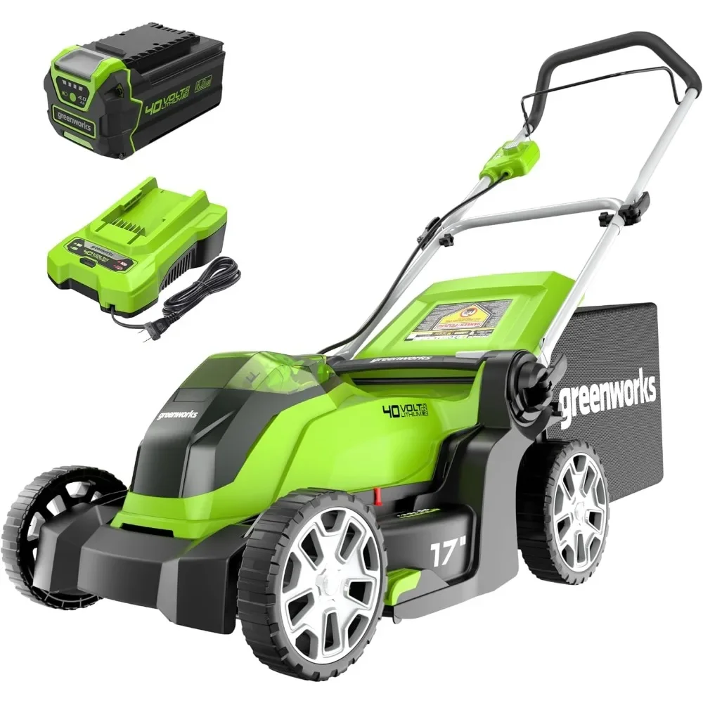 

40V 17" Cordless (Push) Lawn Mower (75+ Compatible Tools), 4.0Ah Battery and Charger Included