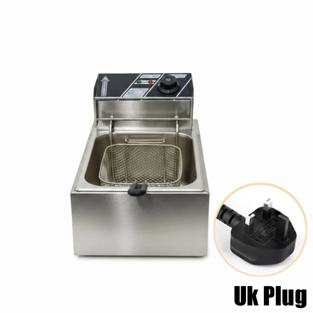 6L Electric Deep Fryer Automatic Power-off 1200W Stainless Steel Electric Fryer 3D Surround Heating 2 - 3 People Air Fryer