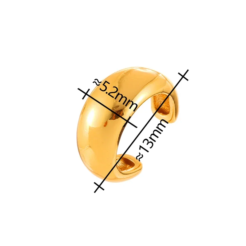 

1 Piece Real 925 Sterling Silver 18K Gold Round Clip Earring for Women Minimalist Classic Fine Jewelry Geometric Accessories