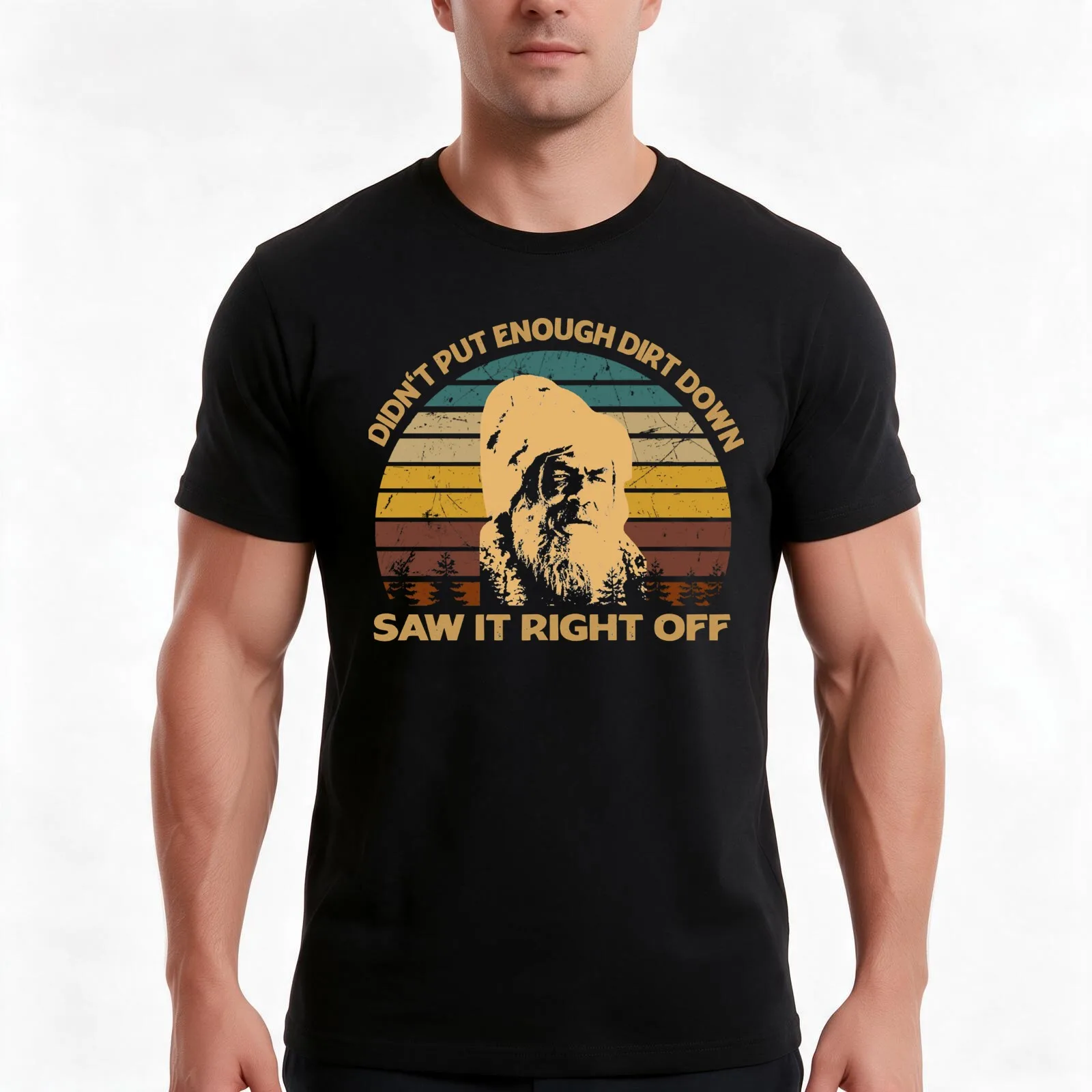 Vintage Jeremiah Arts Johnson Film - Didn&x27;t Put Enough Dirt Down T-Shirt, Summer Casual Cotton Tee, Vintage Graphic Print