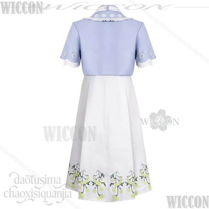 Shinonome Ena Costume Blue Elegant And Beautiful Long Dress Shorts Wigs Halloween Christmas Cos Anime Game Project Sekai Cosplay view 5