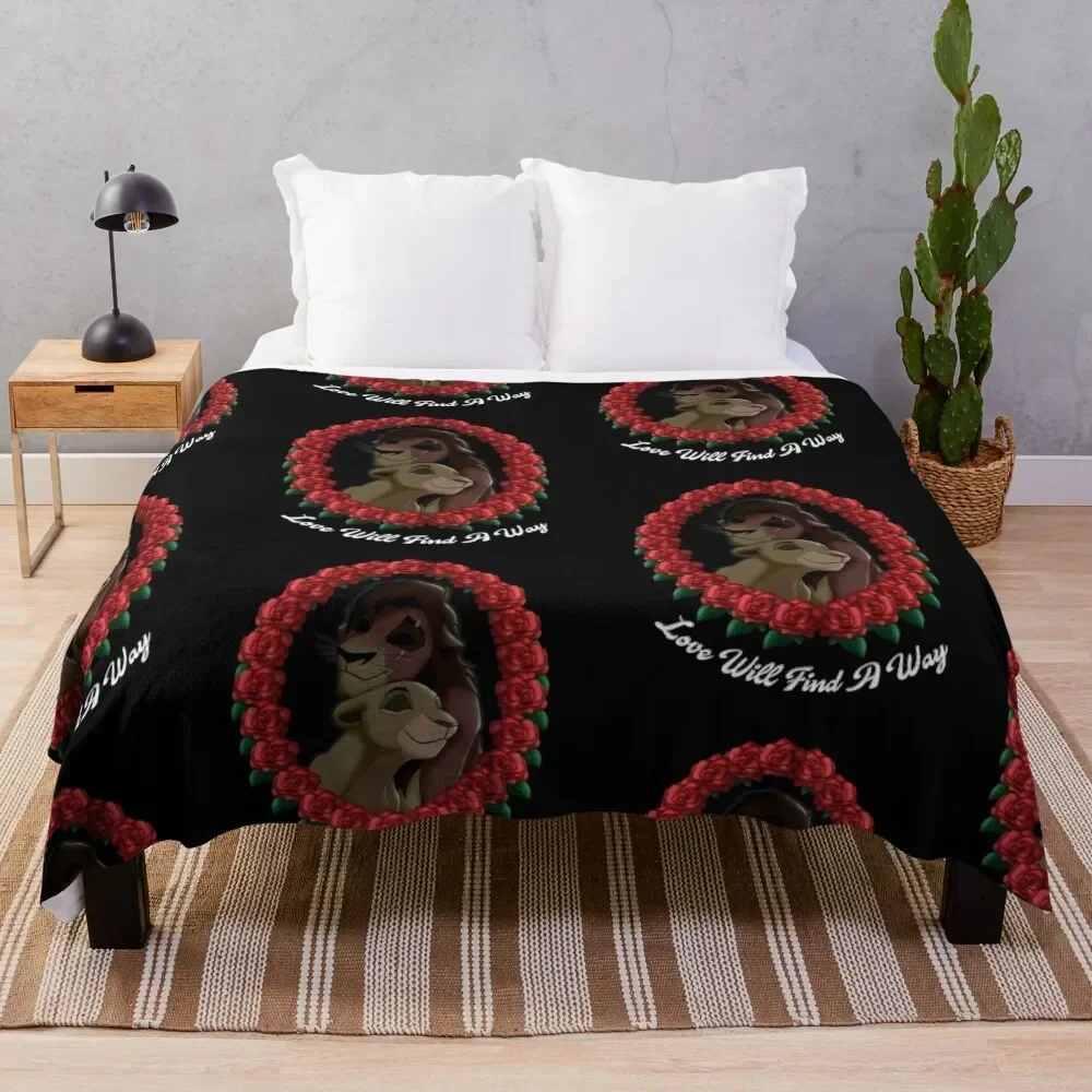 

Kovu x Kiara fanart Throw Blanket bed plaid manga Large Furrys Blankets