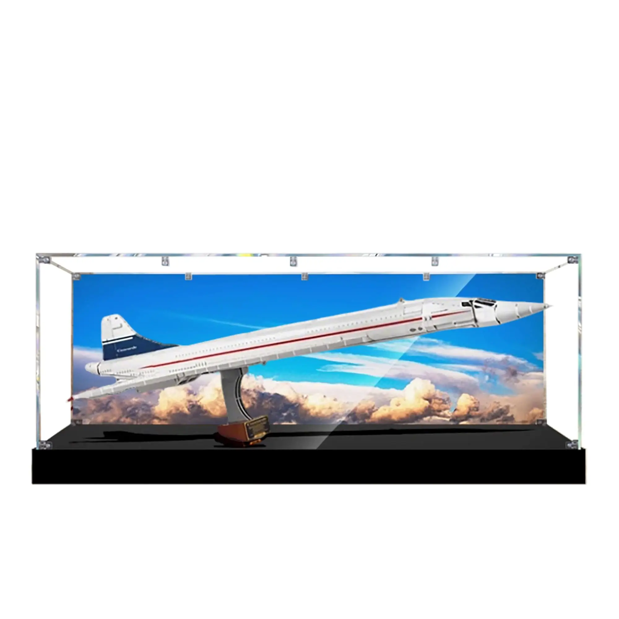 

Акриловая витрина для строительного набора Конкорд Lego 10318, прозрачная витрина, совместимая с Lego 10318 (только витрина)