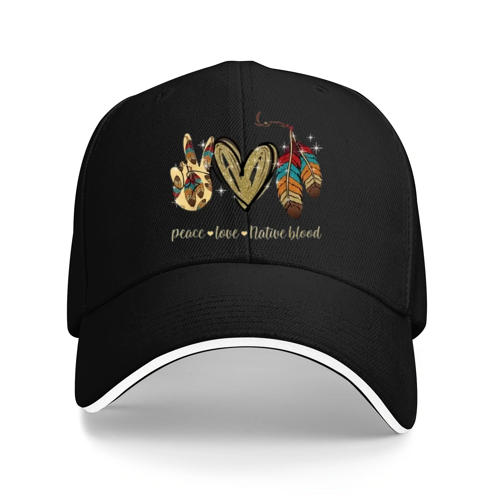 

Бейсбольная кепка Native American Peace Love Native Blood, уличная шляпа в стиле хип-хоп, регулируемая шляпа, шляпа дальнобойщика с козырьком, День святого Валентина