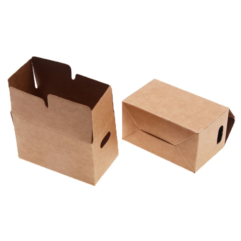 Caja de papel plegable en miniatura para decoración de casa de muñecas, accesorios de muebles para niños, 2 piezas