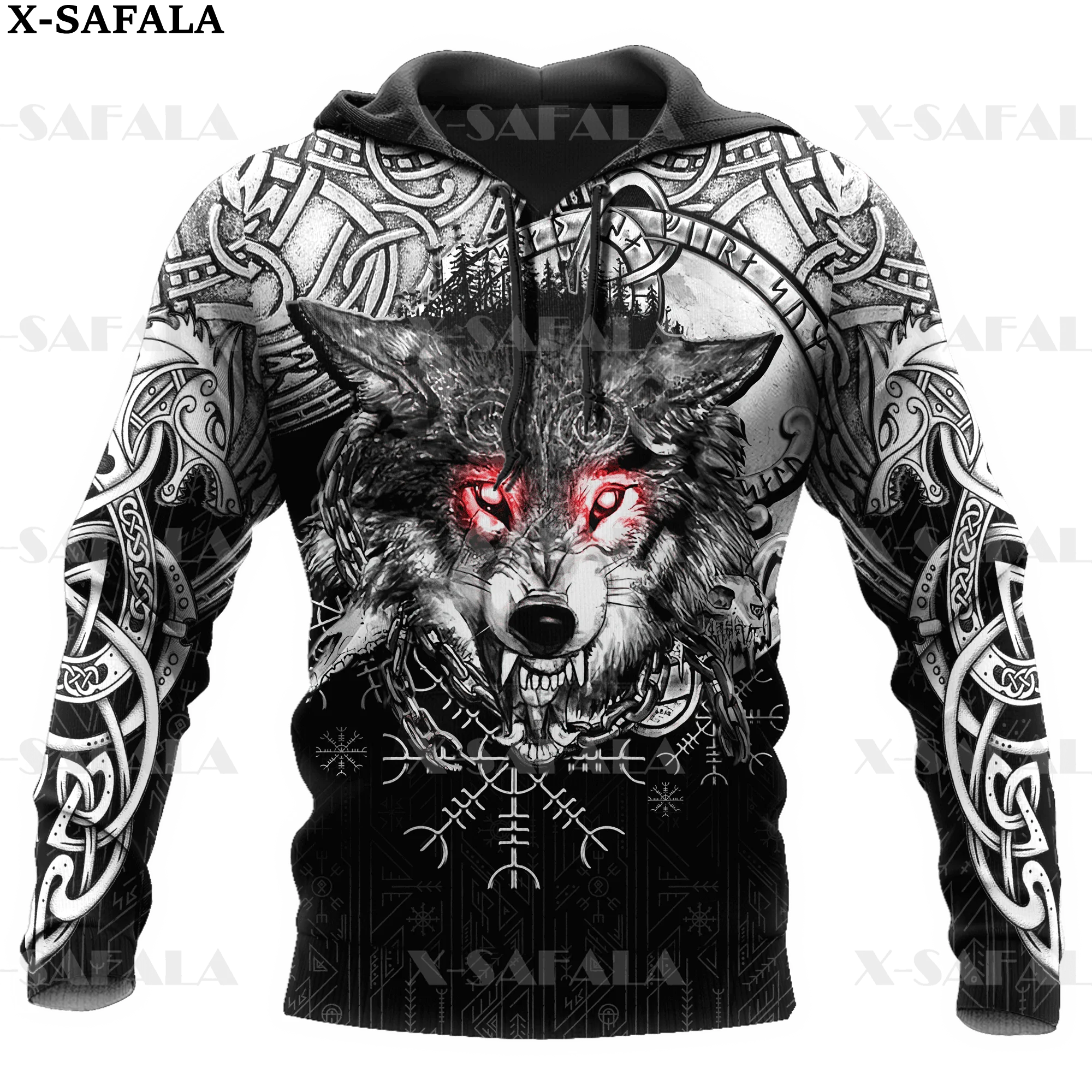 

Fenrir Viking Night Dark Moon Wolf Tattoo Animal 3D Printe Hoodie Man Female Zipper Pullover Sweatshirt Hooded Jersey-7