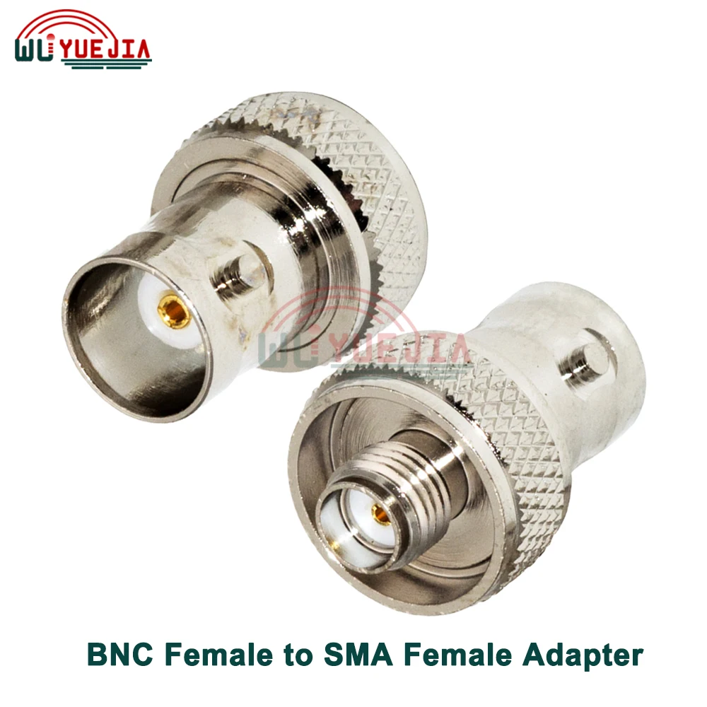 1Pc RF Adapter Q9 BNC Female to SMA Female Jack Disc Walkie-Talkie Hand Antenna Radio Frequency BNC/SMA Female RF Coax Connector