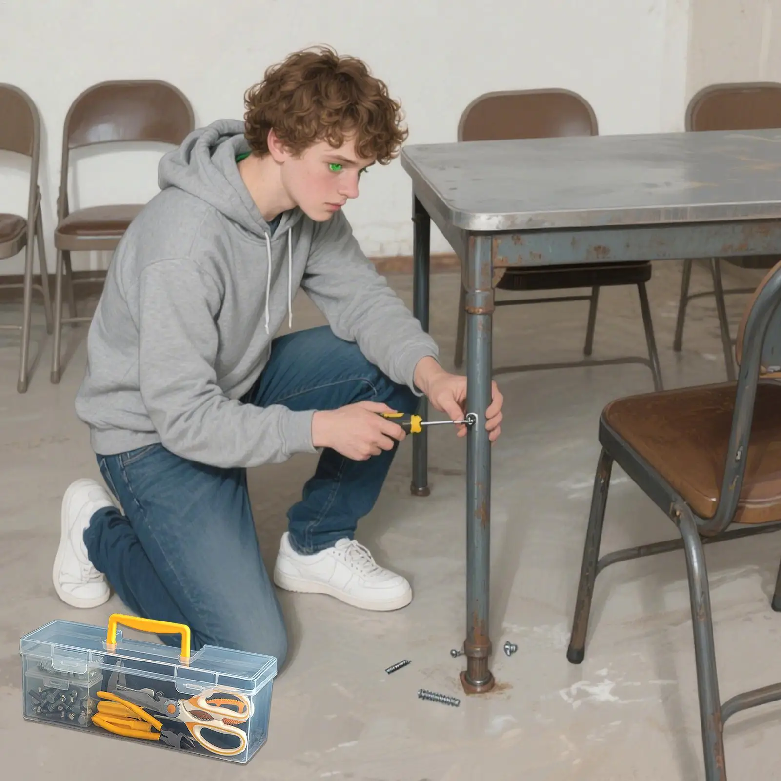 กล่องเครื่องมือขนาดเล็กOrganizer Fastener Organizer Clearแบ่งสําหรับทํางานสลักเกลียวElectronics Terminal Marker Ratchet Mechanic