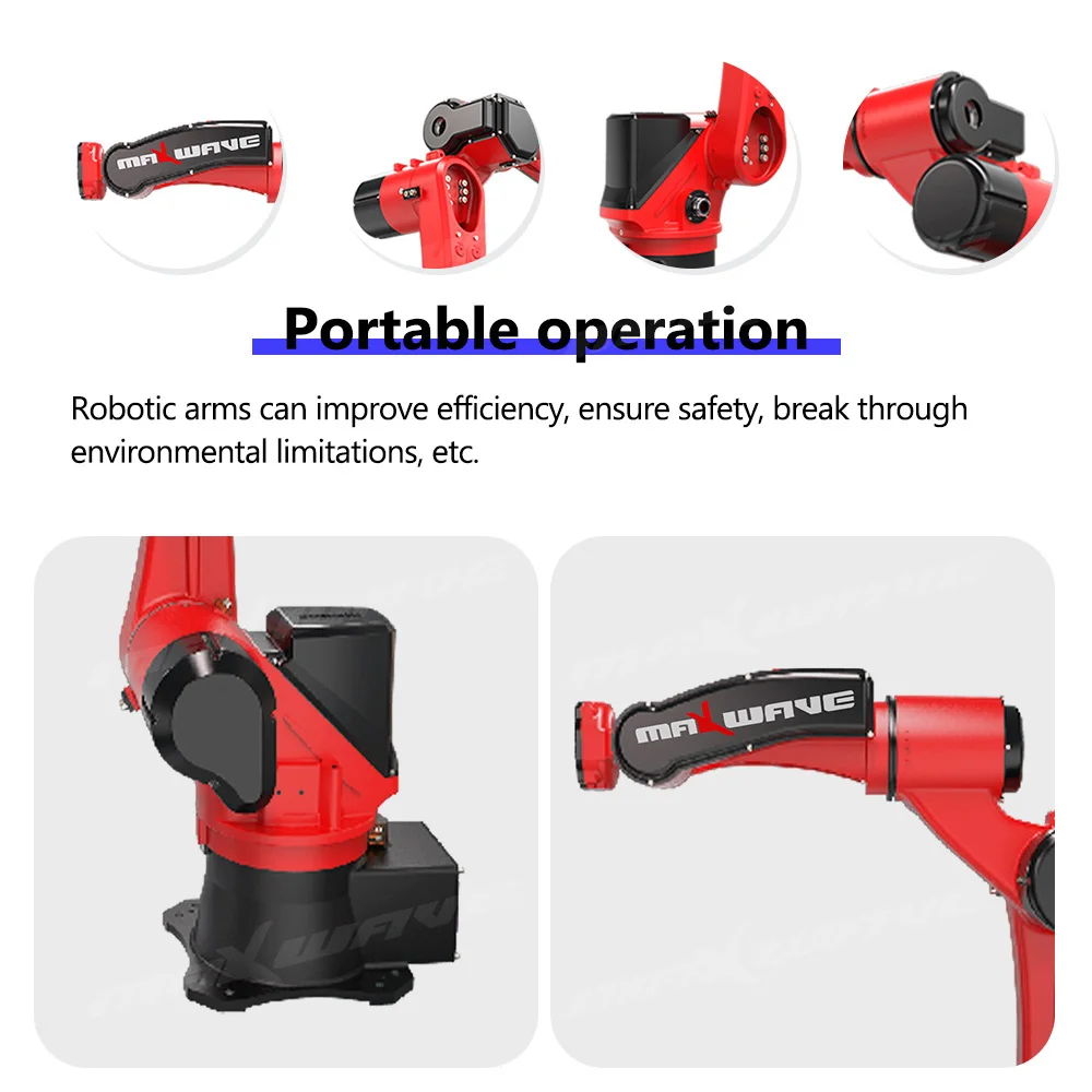 1506 ذراع روبوت ذو 6 محاور للتعليم والصناعة، حمولة دفع 6 كجم، قابلية تكرار عالية، للتمليح، اللحام، CNC، DIY
