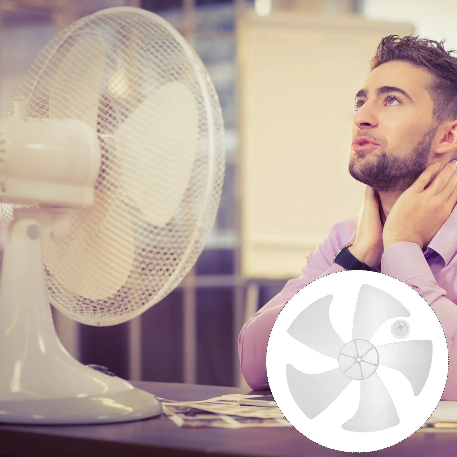 Fan Blades for Table Standing Pedestal Electric Base Oscillating Replacement 14 Inch Plastic Professional