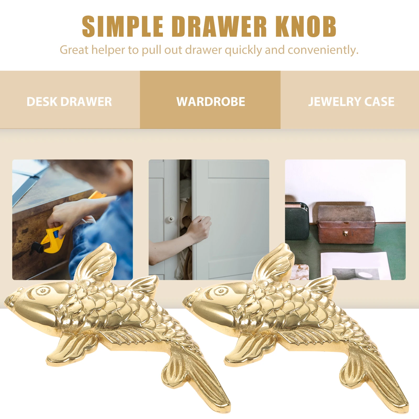 

3pcs Fish Ornament Desktop Home Decor Office Decoration Copper Animal Sculpture Statue Gift Brass Fish Ornament For Men