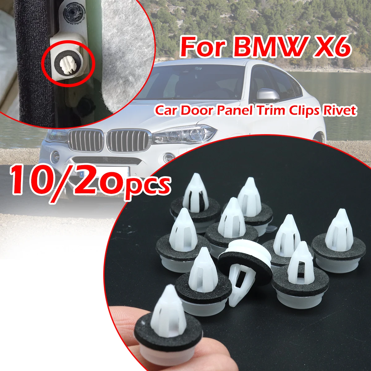 10/20Pc For BMW Z3 E36 Z4 E85 1995-2003 3 Series E46 F30 F31 F80 Car Door Cards Panel Fascia Trim Clips Rivets Accessories part
