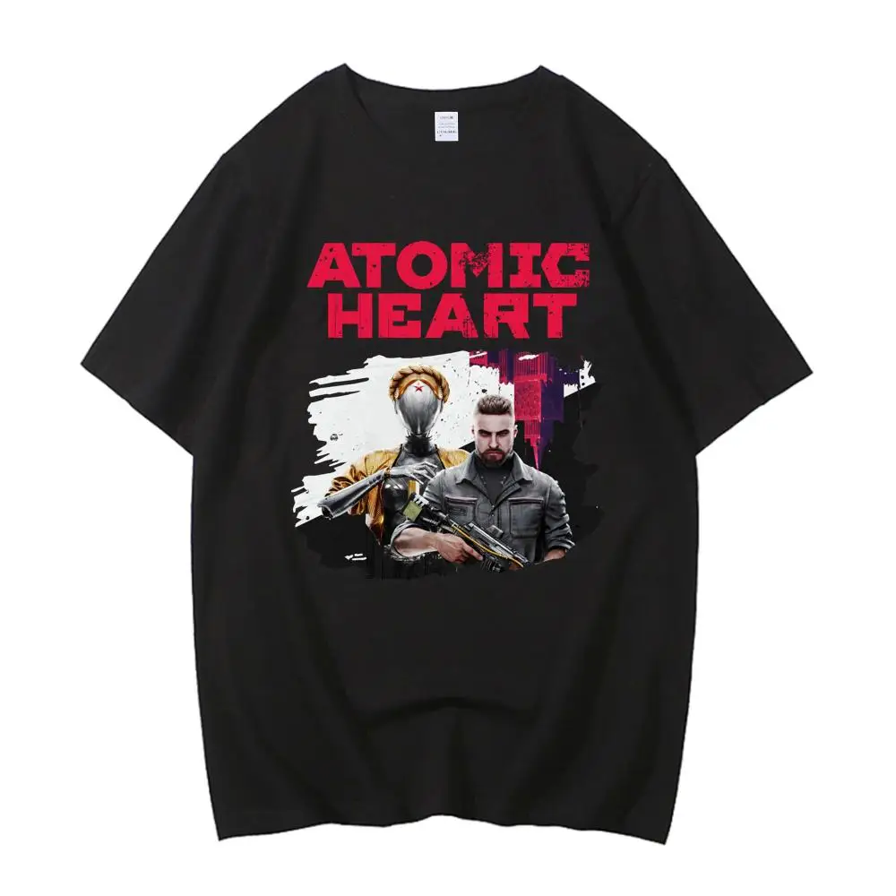 Atomic Heart USSR Game Twins Robot O Neck T Shirts Men Cotton High Quality EU Size T-shirt Unisex Streetwear Tshirt Male