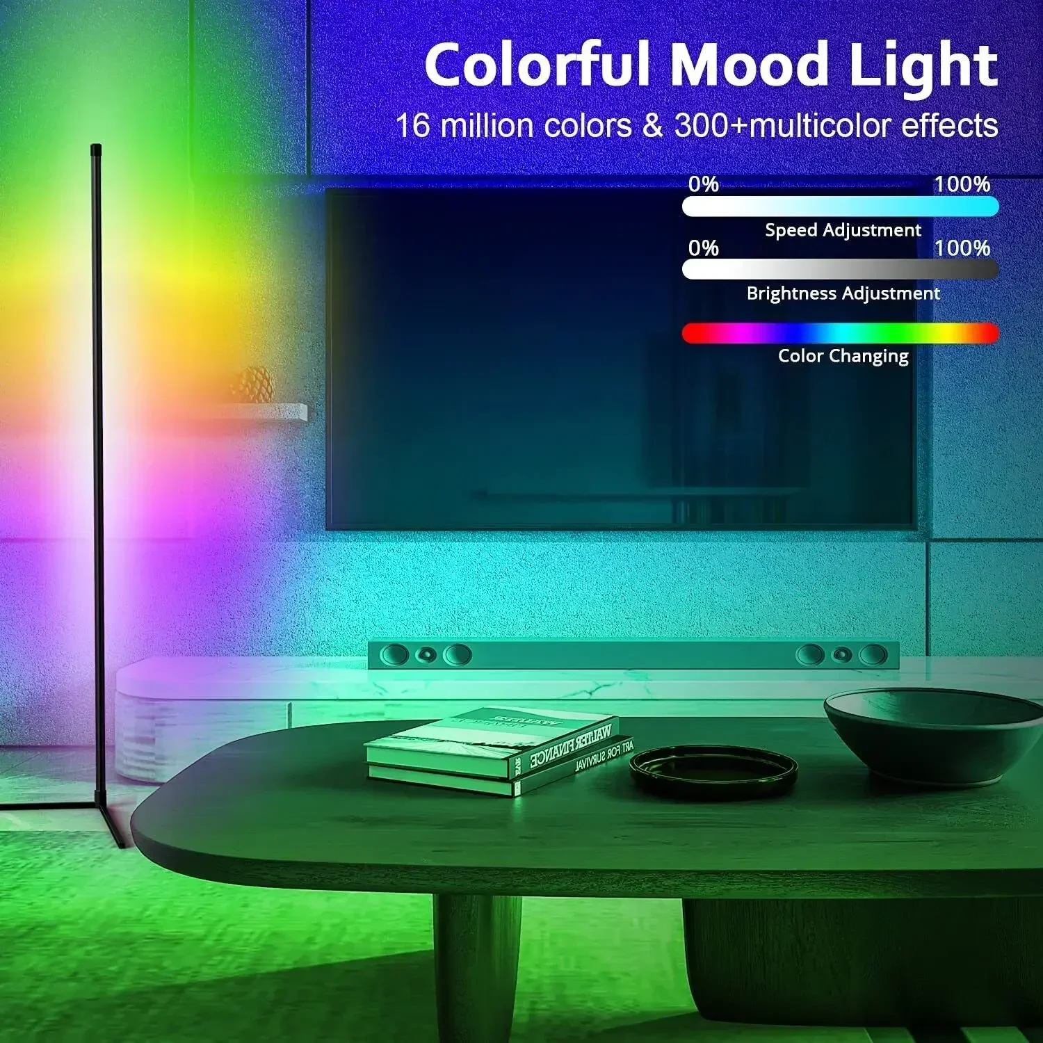 Nordic Floor Lamp for Bedroom Living Room Bluetooth Wifi Rgb Led Lights with Remote Modern Home Decor Bedside Tuya Standing Lamp