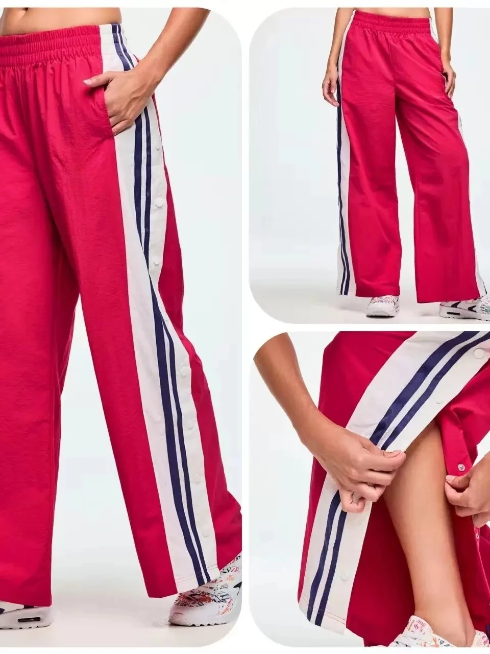 

ZW 2026 new breathable quick-drying trousers for men and women casual loose straight lace-up sportswear fashion trousers