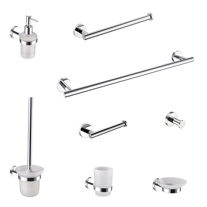 

Bathroom Accessories 304 Stainless Steel Chrome Towel Holder Single Clothing Hook Bathroom Towel Rack