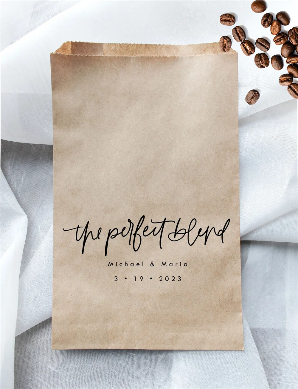 50 The Perfect Blend Favor Bag || Coffee beans wedding favor bag