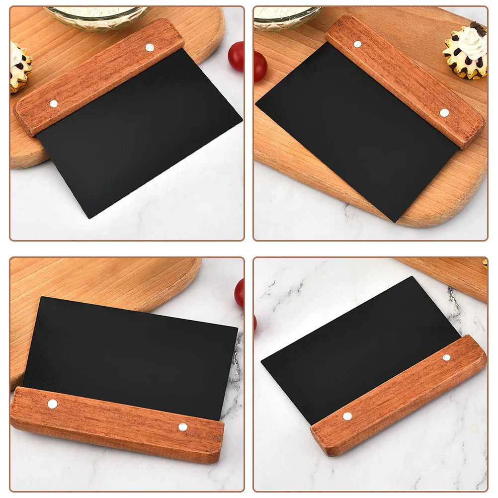 

Dough Scraper Stainless Steel Wood Handle Portable Cutter Home Made Pasta Dough Dessert Cutting Smooth Edges Lightweight Baking