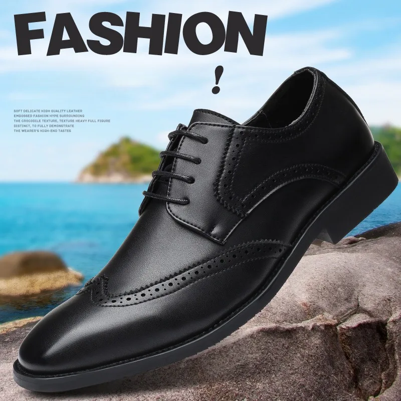 Zapatos brogues italianos para hombre, zapatos de traje elegantes de lujo, zapatos de hombre para boda, zapatos oficiales sociais scarpe eleganti upmo